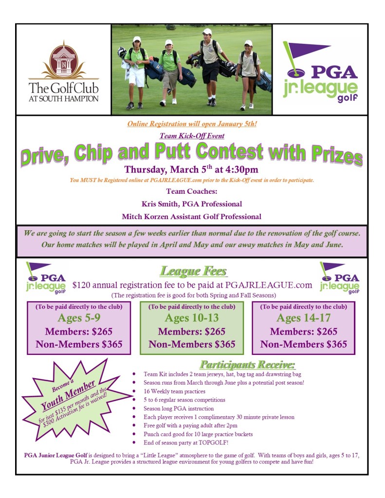 PGA Jr League Spring 2026